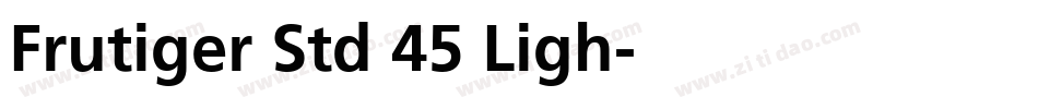 Frutiger Std 45 Ligh字体转换